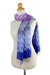 Tie-dyed scarf, 'Fabulous Amethyst' - Blue and Purple Tie Dye Silk Blend Scarf