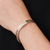 Gold accent sterling silver cuff bracelet, 'Ripple Effect II' - Gold Accent Sterling Silver Matte Cuff Bracelet (image 2j) thumbail