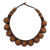 Karneol-Perlenblumen-Halskette - Handgehäkelte Halskette aus Karneol und Messing