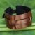 Men's leather wristband bracelet, 'Wider Lanna Warrior in Brown' - Men's Artisan Crafted Leather Wristband Bracelet (image 2) thumbail