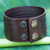 Men's leather wristband bracelet, 'Siam Destiny' - Handcrafted Men's Leather Wristband Bracelet