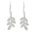 Sterling silver dangle earrings, 'Leaves of Olive' - Handcrafted Fair Trade Sterling Silver Earrings