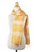 Silk scarf, 'Sunshine Illusion' - Handwoven Thai Silk Scarf in Golden Yellows