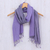 Cotton scarf, 'Purple Duo' - Thai Purple Cotton Scarf (image 2) thumbail