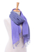Cotton scarf, 'Purple Duo' - Thai Purple Cotton Scarf (image 2b) thumbail