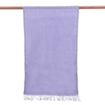 Cotton scarf, 'Purple Duo' - Thai Purple Cotton Scarf
