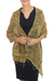 Cotton scarf, 'Breezy Green and Ginger' - Thai Green and Orange Cotton Shawl (image 2b) thumbail