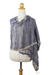 Cotton shawl, 'Breezy Blue' - Thai Blue Cotton Shawl (image 2b) thumbail