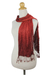 Silk scarf, 'Scarlet Transition' - Red Silk Scarf (image 2c) thumbail
