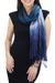 Silk scarf, 'Sweet Transition' - Blue Green Grey Silk Scarf thumbail