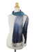 Silk scarf, 'Sweet Transition' - Blue Green Grey Silk Scarf (image 2b) thumbail