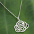 Sterling silver flower necklace, 'Lanna Rose' - Fair Trade Sterling Silver Floral Necklace (image 2) thumbail