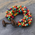 Holzperlenarmband, „Trang Belle“ – Mehrfarbiges, handgefertigtes Holzperlenarmband