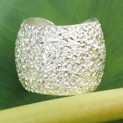 Sterling silver wrap ring, 'Galactic' - Modern Sterling Silver Wrap Ring from Thailand