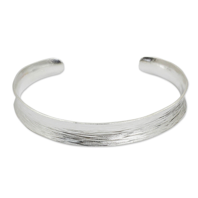 Sterling silver cuff bracelet, 'Lanna Breeze' - Sterling Silver Cuff