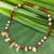 Collar de perlas cultivadas y cornalina - Collar de Cornalina con Citrino y Perlas Cultivadas