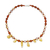 Cultured pearl and carnelian beaded necklace, 'Honey' - Carnelian Necklace with Citrine and Cultured Pearls