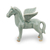 Celadon-Keramikfigur - Grün-seladonfarbene geflügelte Pferdefigur