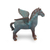 Figurilla de cerámica celadón - Figura de caballo alado verde celadón envejecido