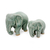 Estatuillas de cerámica Celadon, (par) - Elefante Celadón Esculturas en Cerámica (par)