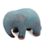 Celadon ceramic figurine, 'Turquoise Elephant' - Mottled Turquoise Celadon Ceramic Figurine thumbail