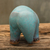 Celadon ceramic figurine, 'Turquoise Elephant' - Mottled Turquoise Celadon Ceramic Figurine (image p223925) thumbail
