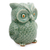 Celadon ceramic statuette, 'Light Green Wise Owl' - Handcrafted Glazed Celadon Ceramic Owl Statuette (image 2a) thumbail