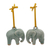 Celadon ceramic ornaments, 'Light Blue Elephant' (pair) - Crackled Green Celadon Ceramic Ornaments (Pair) (image 2b) thumbail