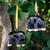 Celadon ceramic ornaments, 'Dark Elephant' (pair) - Mottled Blue-Brown Celadon Ceramic Ornaments (Pair)
