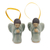 Celadon ceramic ornaments, 'Angels at Prayer' (pair) - Two Handcrafted Thai Celadon Ceramic Angel Ornaments (image 2a) thumbail