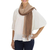Cotton reversible scarf, 'Brown Beige Duet' - Hand-woven 2-in-1 Cotton Reversible Scarf thumbail
