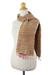 Cotton scarf, 'Rosewood Breeze' - Pink and Brown Hand-woven Cotton Scarf (image 2c) thumbail