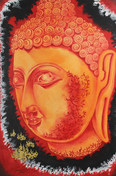 Original Buddha Oil on Canvas Painting