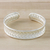 Sterling silver cuff bracelet, 'Slender Rattan' - Woven Silver Cuff (image 2) thumbail