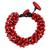 Wood beaded bracelet, 'Opulent Red' - Red Hand Knotted Beaded Bracelet