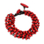 Wood beaded bracelet, 'Opulent Red' - Red Hand Knotted Beaded Bracelet (image 2b) thumbail
