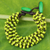 Wood beaded bracelet, 'Chartreuse' - Yellow Green Hand Knotted Beaded Bracelet (image 2) thumbail