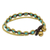 Calcite beaded bracelet, 'Serene Sky' - Hand Knotted Beaded Bracelet with Calcite and Brass Bells thumbail
