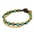 Calcite beaded bracelet, 'Serene Sky' - Hand Knotted Beaded Bracelet with Calcite and Brass Bells (image 2b) thumbail