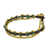 Serpentine beaded bracelet, 'Serene Forest' - Hand Knotted Beaded Bracelet with Serpentine and Brass Bells (image 2b) thumbail
