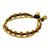 Jasper beaded bracelet, 'Fiery Sky' - Hand Knotted Beaded Bracelet with Jasper and Brass Bells (image 2b) thumbail