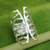Sterling silver wrap ring, 'Monarch' - Thai Hammered Silver Wrap Ring thumbail