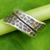 Sterling silver wrap ring, 'Written in Stone' - Thai Handmade Sterling Silver Wrap Ring (image 2b) thumbail