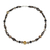 Smoky quartz and onyx beaded necklace, 'Essential Earth' - Hand Beaded Smoky Quartz Onyx and Agate Necklace