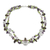 Halskette aus Amethyst- und Peridotperlen - Von Hand gefertigte Peridot-Quarz- und Amethyst-Halskette