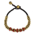 Jasper and brass beaded bracelet, 'Red Helix' - Red Jasper and Brass Beaded Bracelet from Thailand