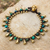 Serpentine beaded bracelet, 'Summer's Charm' - Handcrafted Serpentine and Brass Bracelet from Thailand (image 2) thumbail