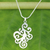 Sterling silver floral necklace, 'New Life' - Sterling Silver Floral Pendant Necklace from Thailand thumbail