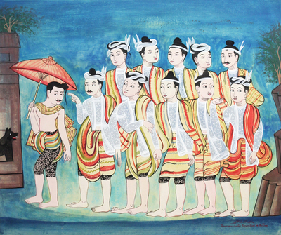 Northern Thai Temple Art Painting