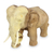 Wood elephant statuette, 'Kindly Elephant' - Thai Hand Carved Rain Tree Wood Elephant Statuette